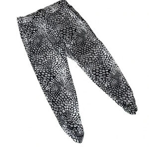 INC International Concepts Black Pebble Print Casual Joggers Size Large Petite